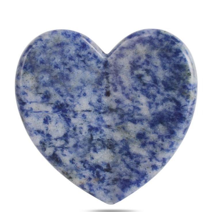 Blue Sodalite Heart Facial Gua Sha Scraping Massage Tool - ZAQ