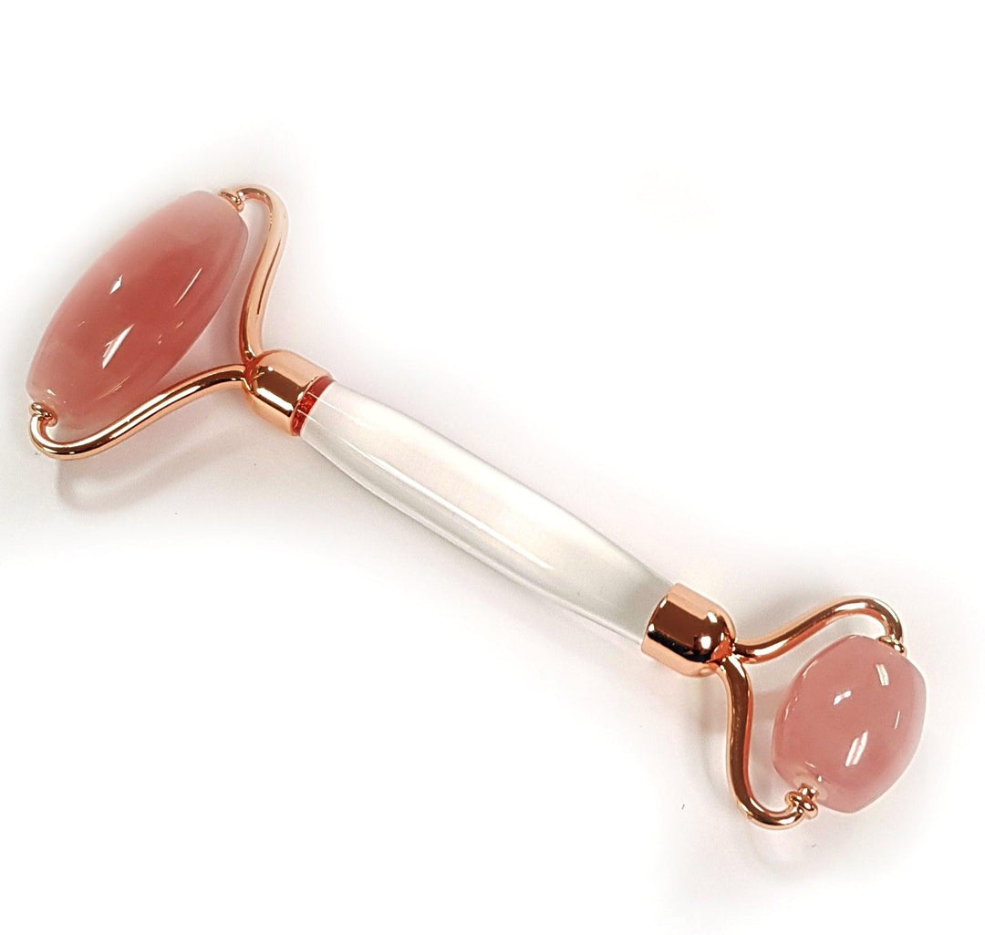 Rose Quartz Facial Roller (Clear Handel) - ZAQ