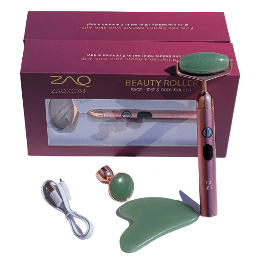 Sana Jade Vibrating Changeable Face Rollers w/ Gua Sha - ZAQ