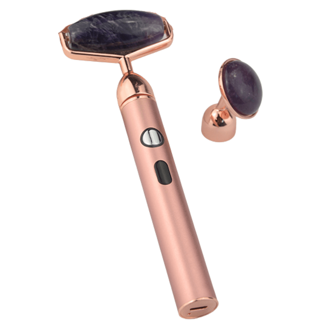 ZAQ Sana Amethyst USB Rechargeable Vibrating Changeable Face Rollers - 3 Speed - ZAQ